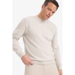 DeFacto%100 Pamuk Basic Sweatshirt, M, E8339AX25AU, Bej-BG766, erkek