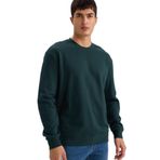 DeFacto%100 Pamuk Basic Sweatshirt, M, E8339AX26SP, Yeşil-GN1255, erkek