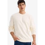 DeFacto%100 Pamuk Basic Sweatshirt, S, E8339AX26SP, Ekru-ER100, erkek