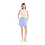 DeFacto%100 Pamuk Beli Lastikli Cepli Şort, XS, U3357AZ25SM, Mavi-BE305, Kadın