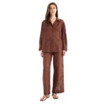 DeFacto%100 Pamuk Beli Lastikli Dantel Plaj Pantolonu, XS, D9767AX25SM, Kahve-BN319, Kadın