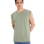 DeFacto%100 Pamuk Boxy Fit Atlet, S, C7205AX25SM, Yeşil-GN1107, Kadın
