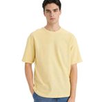 DeFacto%100 Pamuk Boxy Fit Tişört, S, F9816AX26SP, Sarı-YL166, Erkek