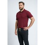 DeFacto%100 Pamuk Büyük Beden Polo Tişört, 4XL, H1650AX26SP, Bordo, Erkek