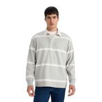 DeFacto%100 Pamuk Çizgili Sweatshirt Yeşil, S, F9832AX26SP, Yeşil-GN1255, erkek