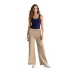 DeFacto%100 Pamuk Gabardin Palazzo Pantolon Wide Leg Yüksek Bel Geniş Bol Paça, 34, TYC5702648FCD62109, Ekru, Kadın