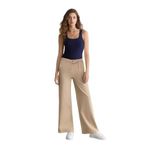 DeFacto%100 Pamuk Gabardin Palazzo Pantolon Wide Leg Yüksek Bel Geniş Bol Paça, 36, TYC5702648FCD62109, Ekru, Kadın