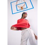 DeFacto%100 Pamuk NBA Chicago Bulls Oversıze Nakışlı Tişört, M, B9954AX25SM, Kırmızı, Kadın