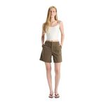 DeFacto%100 Pamuk Normal Bel Gabardin Şort, 34, F3318AX25SM, Haki-KH341, Kadın