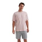 DeFacto%100 Pamuk Oversize Geniş Kalıp Bisiklet Yaka Basic Düz Kısa Kollu Tişört, XS, B0662AX23SM, Turuncu-OG587, Erkek
