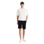 DeFacto%100 Pamuk Regular Fit Bermuda Şort, 38, E1231AX25SM, Siyah-BK81, Erkek