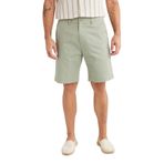 DeFacto%100 Pamuk Regular Fit Gabardin Bermuda Şort, 40, C7684AX25SP, Yeşil, Erkek