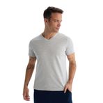 DeFacto%100 Pamuk Regular Fit V Yaka Basic Kısa Kollu Tişört, S, D7938AX25SPGR210-218052, Gri Melanj, Erkek