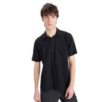 DeFacto%100 Pamuk Regular Fit Yazlık Kısa Kollu Siyah Gömlek, S, E0461AX25SM, Siyah-BK81, Erkek