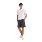 DeFacto%100 Pamuk Relax Fit Bermuda Şort, 28, D7916AX24SM, Antrasit-AR148, Erkek