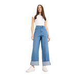 DeFacto%100 Pamuk Relax Fit Yüksek Bel Jean Pantolon, 42, E7776AX25AU, Mavi-NM28, Kadın