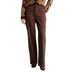DeFacto%100 Pamuk Straight Fit Normal Bel Gabardin Pantolon, 34, H0092AX26SP, Kahve-BN341, Kadın