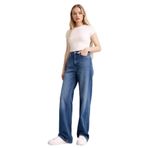 DeFacto%100 Pamuk Straight Fit Yüksek Bel Jean Pantolon, 34, G3541AX25WN, Mavi-NM28, Kadın