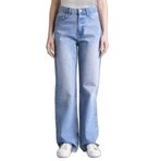 DeFacto%100 Pamuk Straight Fit Yüksek Bel Jean Pantolon, 40, G3542AX26SP, İndigo, Kadın