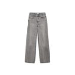 DeFacto%100 Pamuk Straight Wide Yüksek Bel Jean Pantolon, 44, G8850AX26SP, Gri-NM55, Kadın