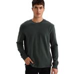 DeFacto%100 Pamuk Uzun Kollu Body, L, F8733AX26SP, Yeşil, Erkek