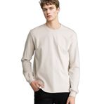 DeFacto%100 Pamuk Uzun Kollu Body, S, F8733AX26SP, Bej, Erkek