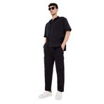 DeFacto%100 Pamuk Wide Leg Bol Rahat Kesim Kargo Cepli Keten Görünümlü Yazlık Pantolon, 32, TYC7AEB5B11FCEBD53B329B08, Siyah, Erkek