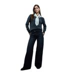 DeFacto%100 Pamuk Wide Leg Jean Pantolon, 40, G9877AX26SP, Antrasit-AR225, Kadın