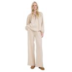 DeFacto%100 Pamuk Wide Leg Müslin Kumaş Palazzo Pantolon, 34, E3934AX25SM, Bej-BG186, Kadın