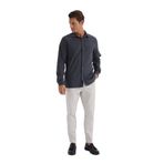 DeFacto%100 Pamuk Yazlık Jogger Chino Pantolon Beli Bağcıklı Cepli Düz Paça, 30, Z9933AZ25SP, Gri-GR94, Erkek