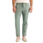 DeFacto%100 Pamuk Yazlık Jogger Pantolon Regular Fit Keten Görünümlü Cepli, 34/34, B4138AX25SPGN457-218052, Açık Yeşil, Erkek