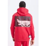 DeFactoFit NBA Chicago Bulls Standart Fit Kapüşonlu Sirt Baskılı Kalın Sweatshirt