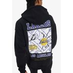 DeFactoFit NBA Los Angeles Lakers Oversize Geniş Kalıp Kapüşonlu Kalın Sweatshirt D8489AX25SPBK81