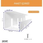 Defart Beyaz Masa Altı Kablo Yönetim Tepsisi - Kanalı Uzun Ömürlü Çelik Malzeme ile Tasarlandı