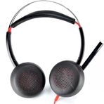 defean Voyager Focus UC Kulak Pedleri - Yedek Kulak Yastığı Kılıfı Poly Voyager Focus UC, Plantronics Voyager Focus UC B825 Binaural, BLACKWIRE 5220 5210 7225, Voyager Focus 2 UC USB-A kulaklık