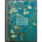 Deffter 15X21.5 Spiralli Sert Kapak Akademik Yıl Ajandası - Almond Blossom (Van Gogh) 2025-2026 - 1 Adet - --