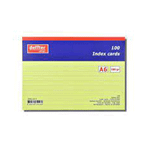 Deffter 641260 A6 Sarı Çizgili İndex Kartı