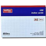 Deffter Index Kartı A6 Beyaz Kareli Defter