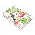 Deffter T8174 Flamingo Tucan Sert Kapak 96 Yaprak Not Defteri