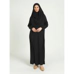 Defka Layda Moda Tek Parça Namaz Elbisesi Siyah - L - XL