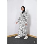 Defka Yandan Bağlamalı Pamuklu Kumaş Kadın Namaz Elbisesi Sabahlık - Beyaz - 2XL
