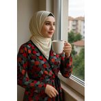 Defkay Yandan Bağlamalı Giyimi Kolay Tek Parça Namaz Elbisesi