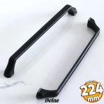 Defne 224 Mm Siyah Kulp Mobilya Mutfak Cekmece Dolap Dolabi Kapak Kulbu Kulplari Kulpu Metal 22.4 Mm