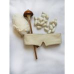 Defne Apollon İpekçilik Defne&Apollon İpekçilik Özel Tasarım %100 Saf Ipek El Dokuması Uyku Göz Bandı- Barış Ipeği/peace Silk - Açık Krem - 65