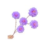 DEFNE DECOR Yapay Çiçek Acık Dağ Şakayık 5 Li 80 cm Acık Mor