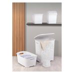 Defne Kitchen Dantel Desen 5 Parça Banyo Seti Kirli Sepeti- Çamaşır Selesi- Deterjanlık- Çöp- Wc Fırça Çeyiz Seti