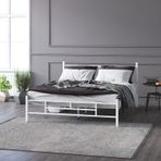Defne Metal Karyola 140x190 Cm Beyaz Renk