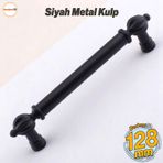 Defne Metal Siyah Kulp 128 Mm Mobilya Çekmece Mutfak Dolabı Dolap Kapak Kulpları Kulb Kulpu