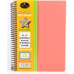 Defne Star Spiralli A4 Plastik Kapak Ayraçlı Defter 8 Kareli+2 Çizgili 250 Yaprak