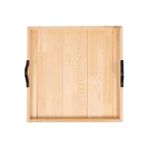 Defne Store Ahşap Servis ve Sunum Tepsisi Ham Renk - 60X60 cm - Kestane Akaju - Option-1